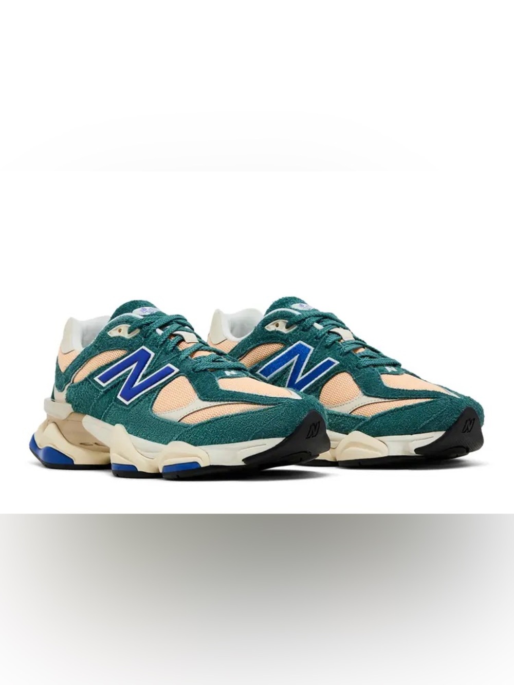 New Balance 9060 Green Beige Blue White Suede Mesh Men's/Women’s Sneakers 4.5
